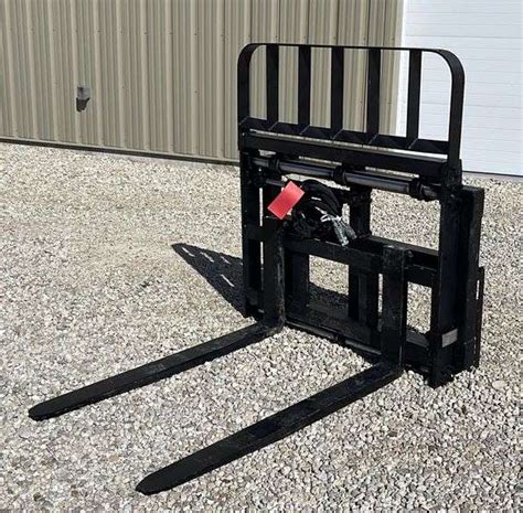 skid steer forks with side shift|skid steer with fork attachment.